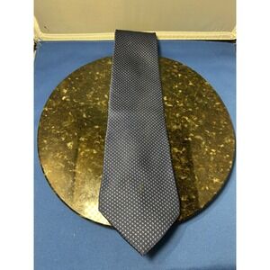 RBM Men's Classic Navy Blue Silk Tie 57-60" Subtle Pattern